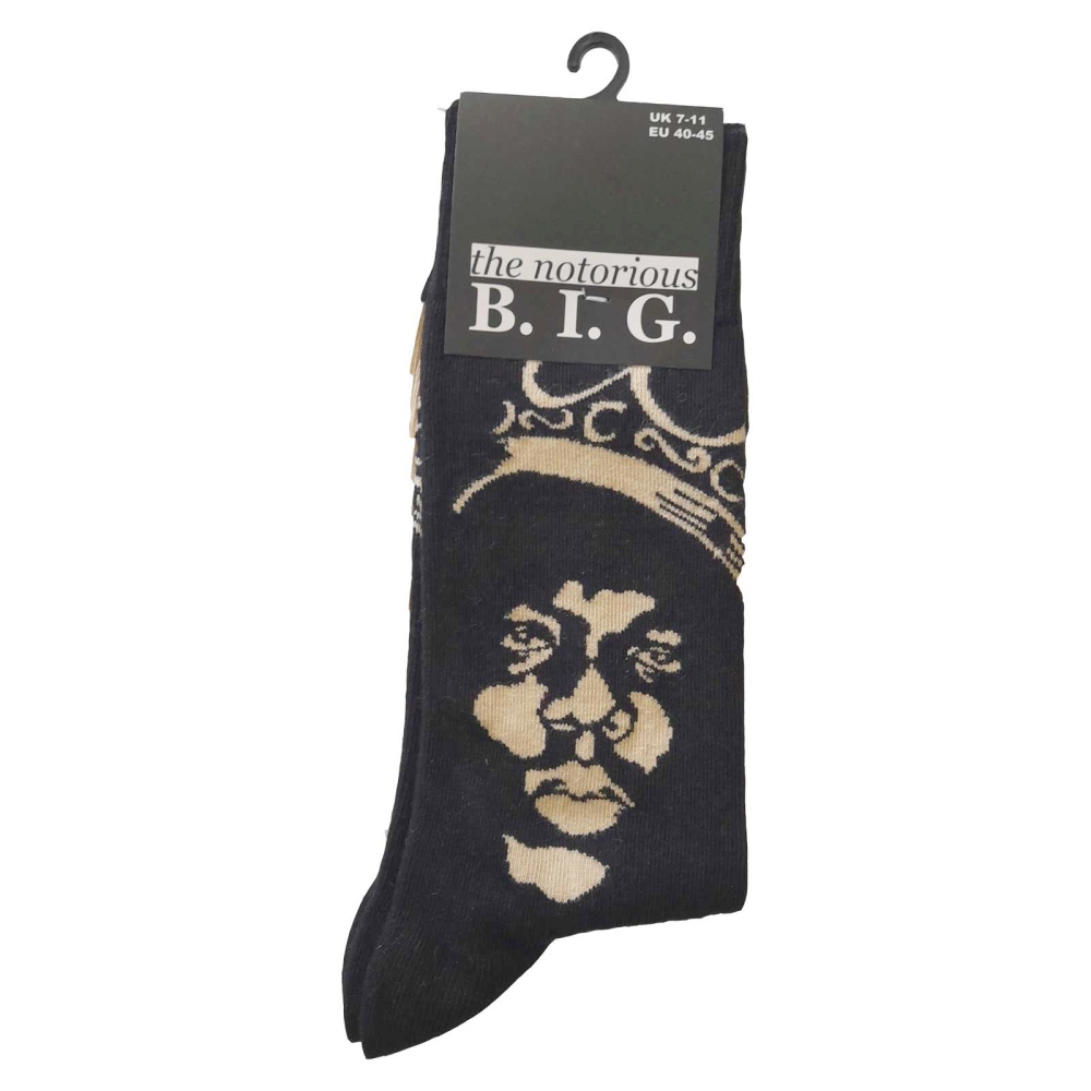 Biggie Smalls - Gold Crown Sokken - EU 40-45 - Zwart/Goudkleurig